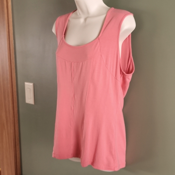 NWT Tribal Coral Pink Fitted Sport Golf Lounge Top Sz XL - Picture 2 of 8